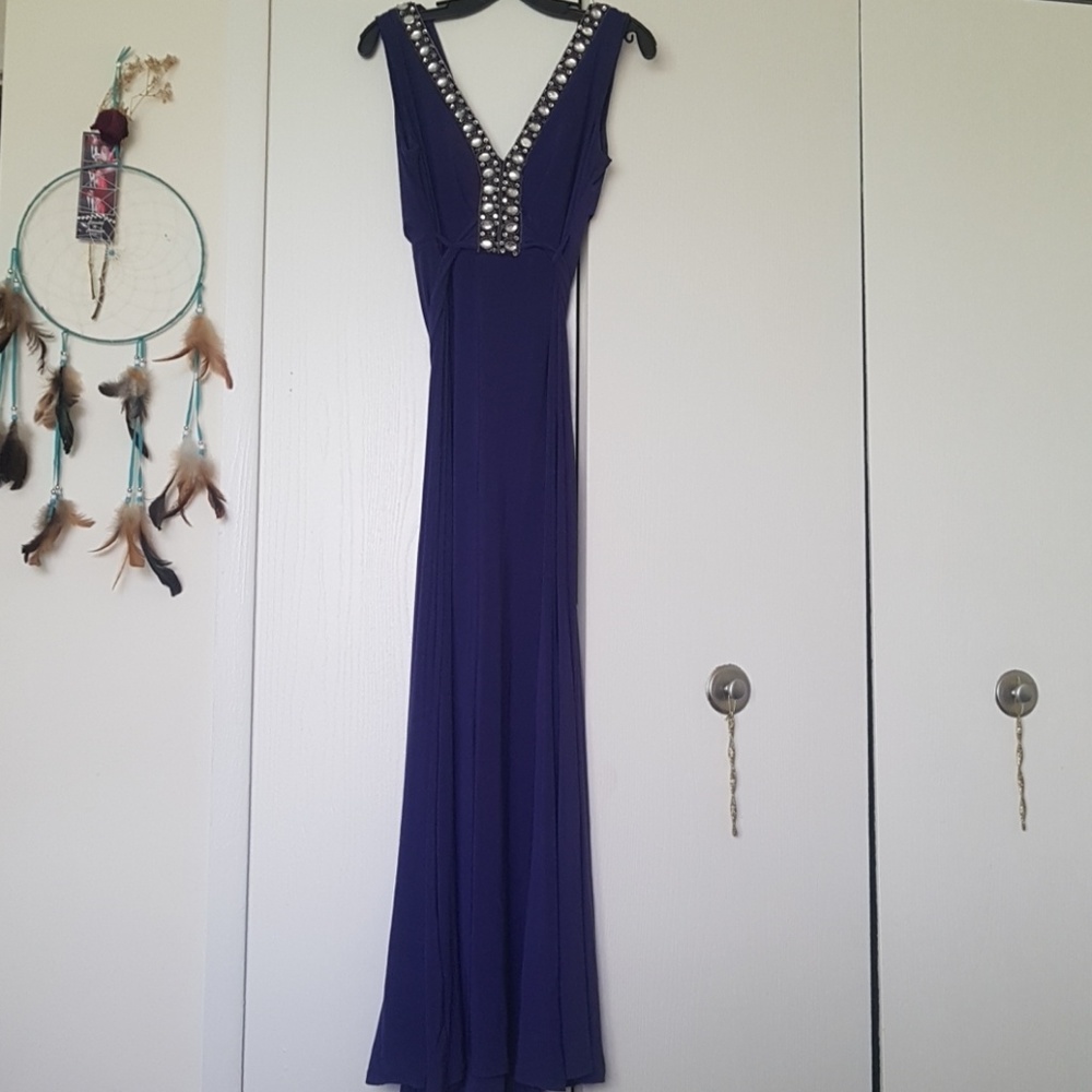 Evening dress in purpule color